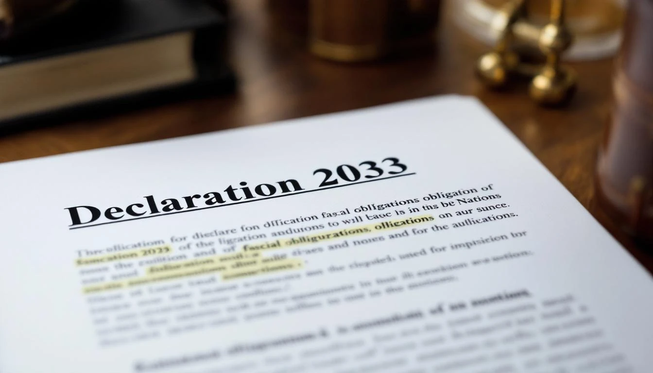 Declaration 2033 : obligations et sanctions fiscales